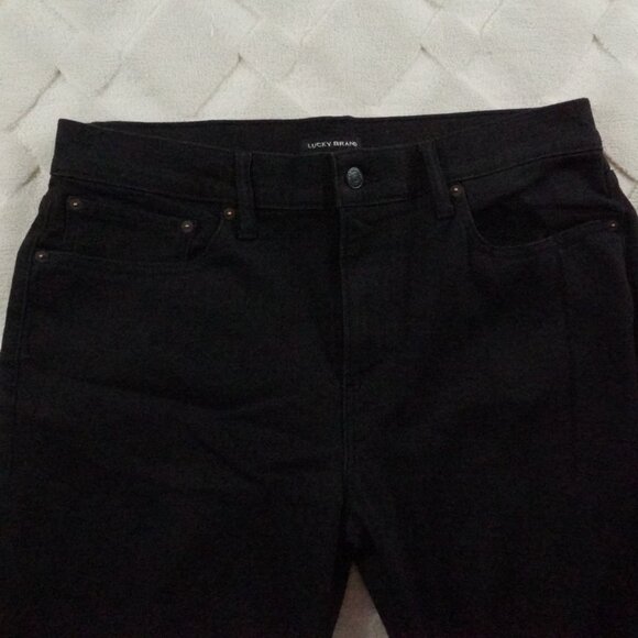 Lucky Brand 223 Straight Leg Jean mens 34x30 Black Denim - Picture 2 of 12